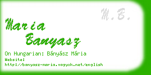 maria banyasz business card