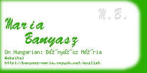 maria banyasz business card